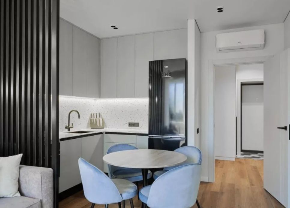 Интерьер квартиры с зонированием
