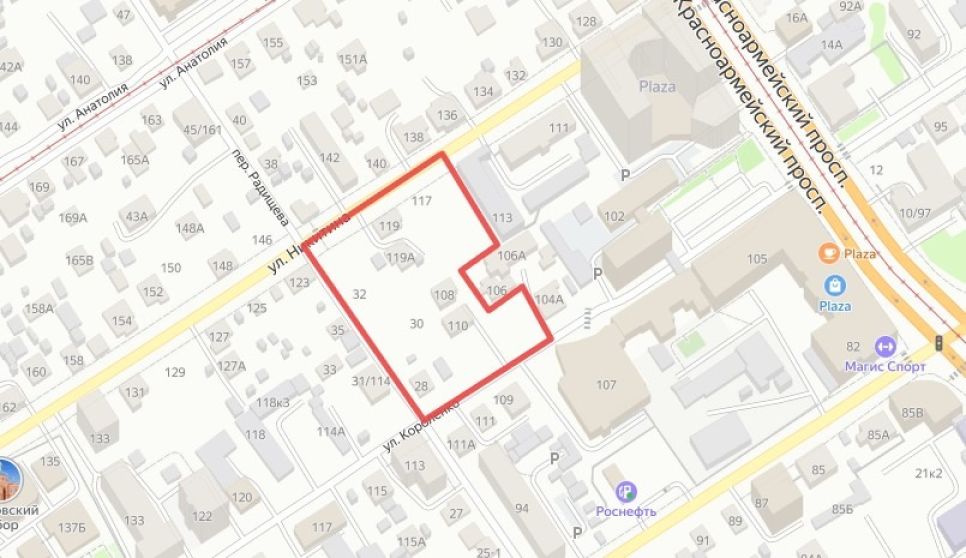 Новый участок под ЖК на ул. Радищева
