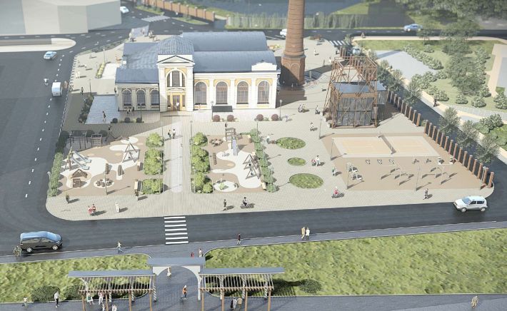 Эскиз проекта реставрации электростанции на ул. Промышленной, 8