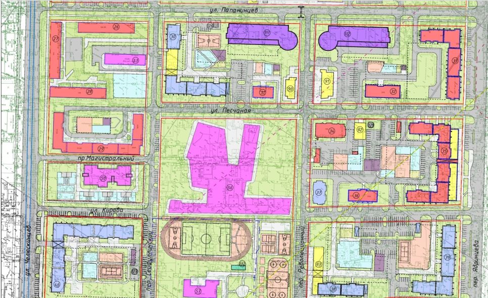 Фрагмент проекта планировки квартала "Строитель"