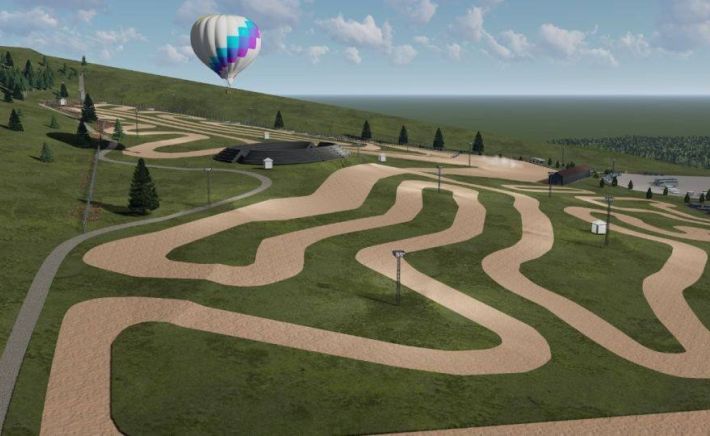 Эскизы универсального спортивного комплекса для занятий мотоспортом