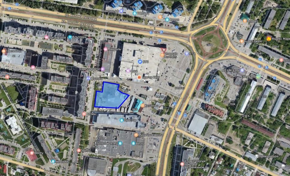 Проект ТЦ на ул. Малахова, 86г