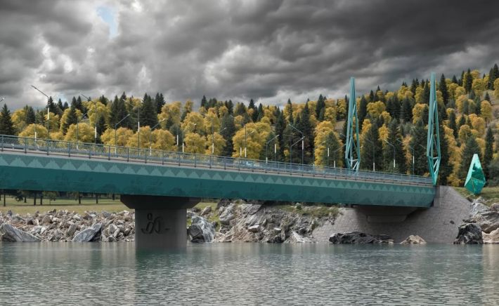 Эскизы будущего моста в "Бирюзовой Катуни"