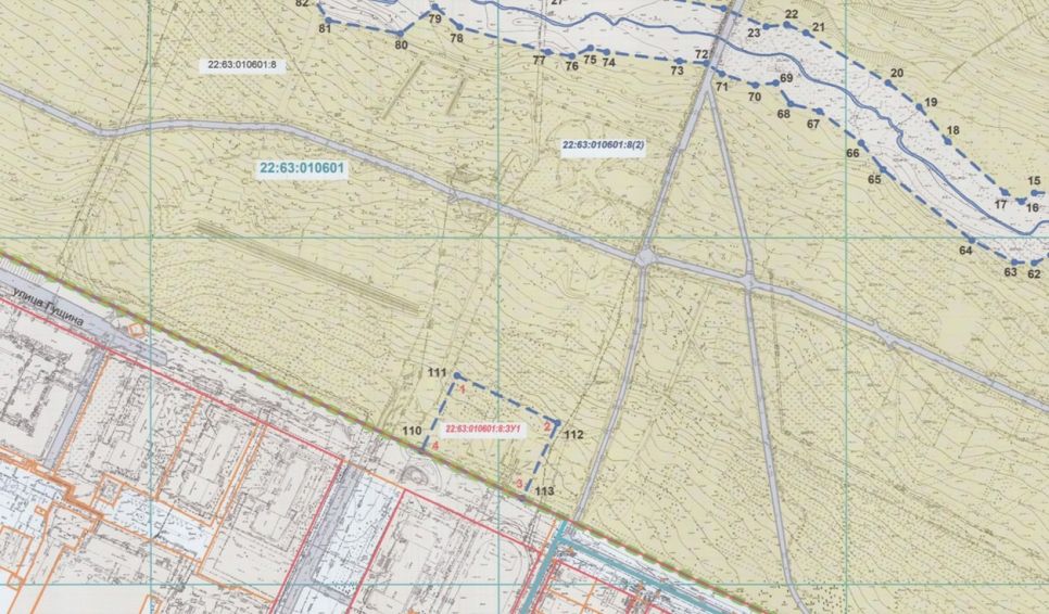 Расположение участка под спортобъект в парке "Юбилейный"