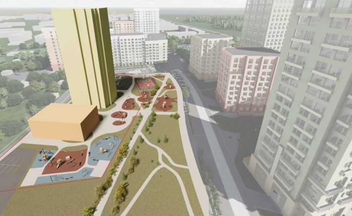 Визуализация изменений в проект планировки квартала на Южном