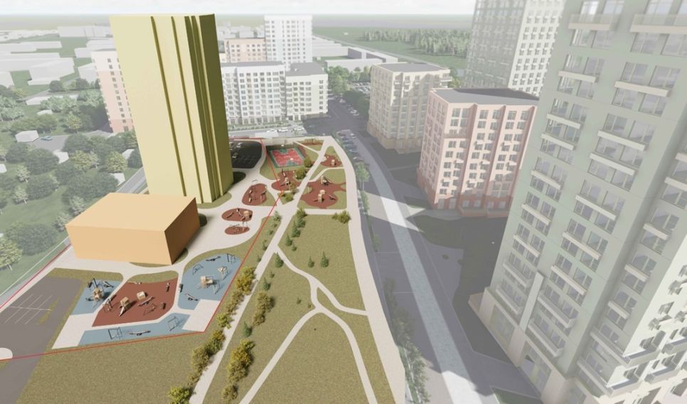 Визуализация изменений в проект планировки квартала на Южном