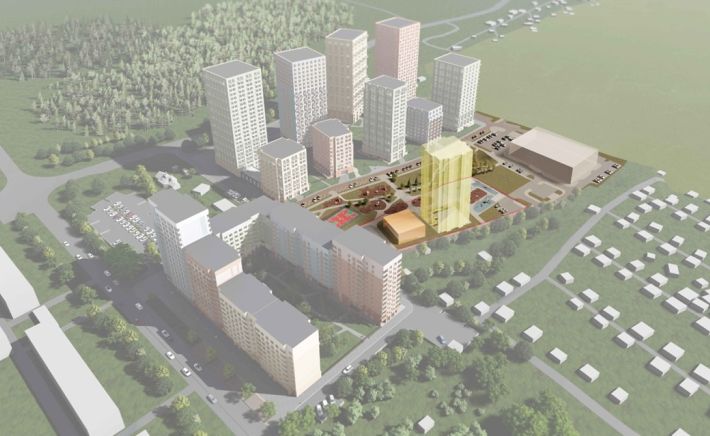 Визуализация изменений в проект планировки квартала на Южном