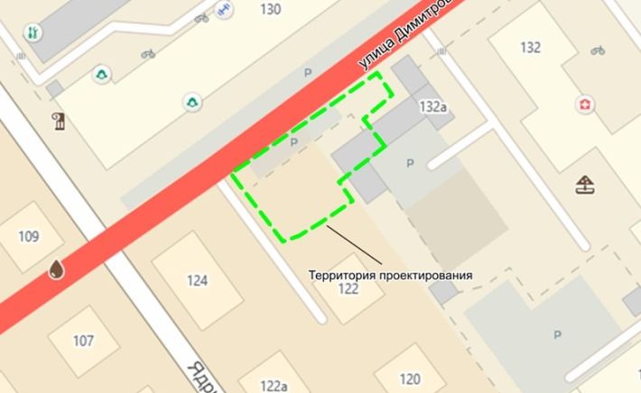 Формируемый участок на ул. Димитрова, 145