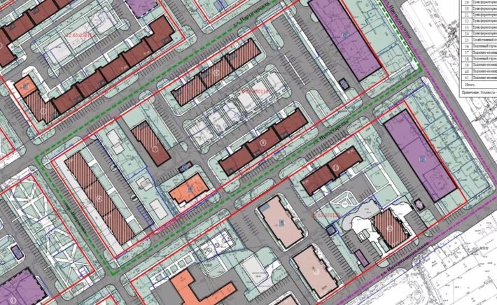 Проект планировки квартала около Оби