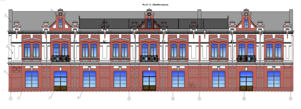 Цветовые решения фасадов магазина Второва