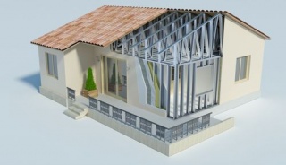 каркасный деревянный дом