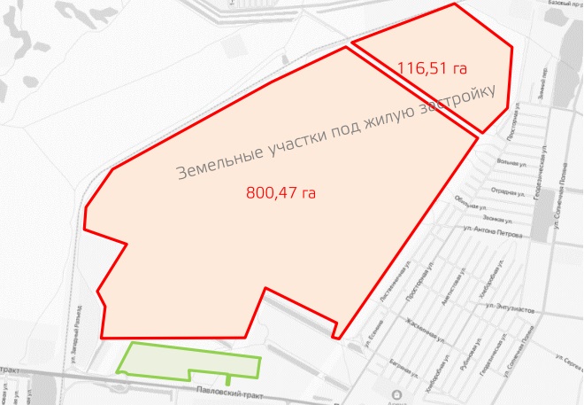 18 кварталов с жилыми 25-этажками хотят построить на сельхозземлях в Барнауле
