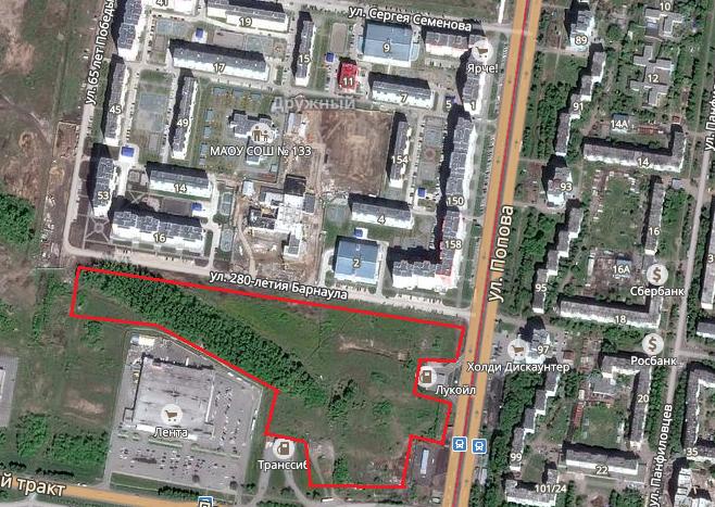 Рядом со старой «Лентой» в Барнауле может появиться крупный ТЦ