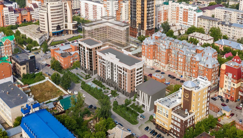Застройщик проектирует ЖК из нескольких 7-этажек в центре Барнаула