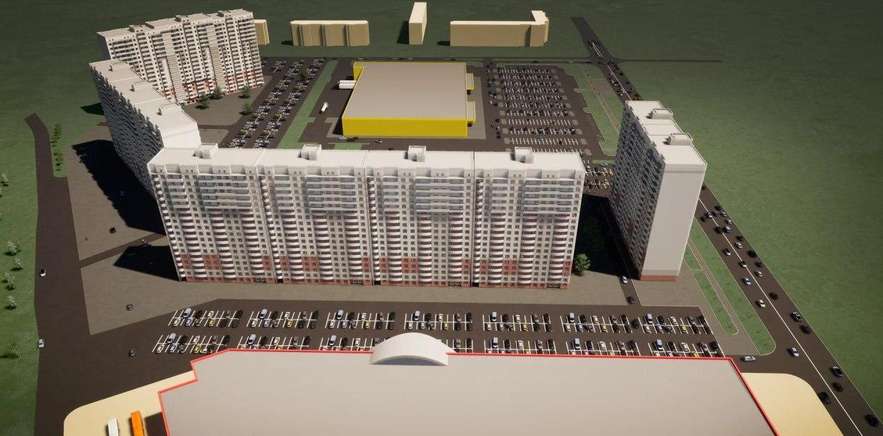 Как будет выглядеть новый жилой комплекс рядом с ТЦ "Волна" в Барнауле?