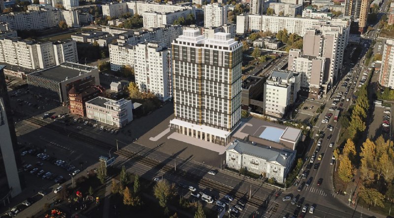 В центре Барнаула построят 23-этажную жилую свечку